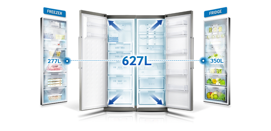 Воспользуйтесь возможностью размещения в холодильнике большего количества продуктов  