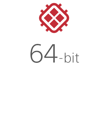 значок с изображением 64-разрядного процессора