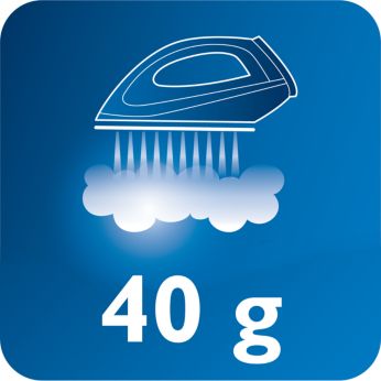 Подача пара до 40 г/мин для лучшего разглаживания складок