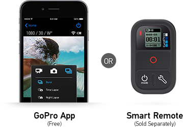 GoPro App и Smart Remote в GoPro HERO4 Session