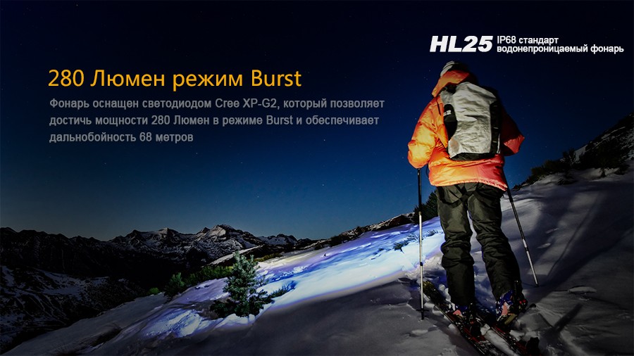 Налобный фонарь Fenix HL25 Cree XP-G2 (R5)