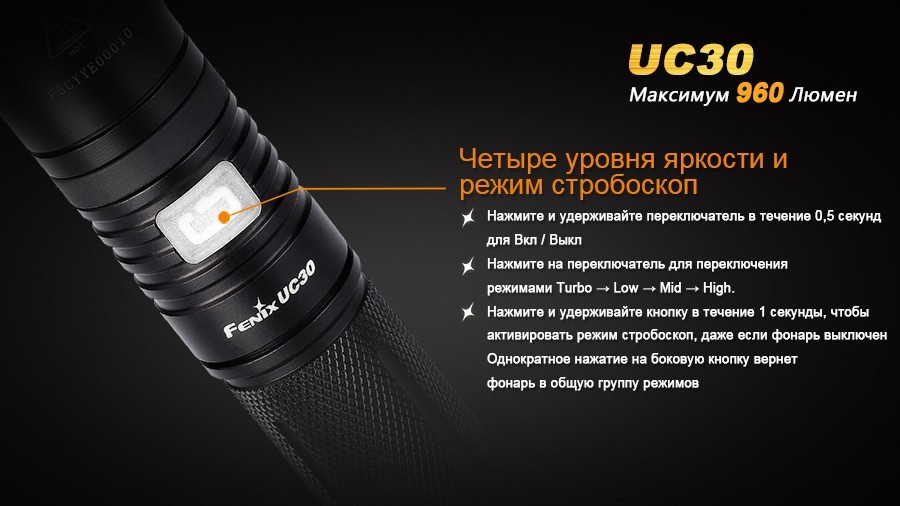 Фонарь Fenix UC30 Cree XM-L2 (U2)