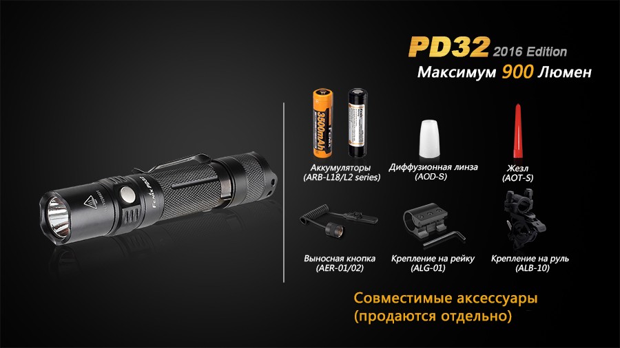 Фонарь Fenix PD32 Cree XP-L HI white LED