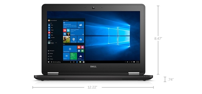 Новый Ultrabook™ Latitude 12 серии 7000 — размеры и вес
