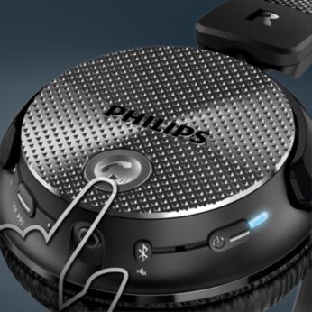 Элементы управления на чашках наушников для контроля вызовов, музыки и громкости