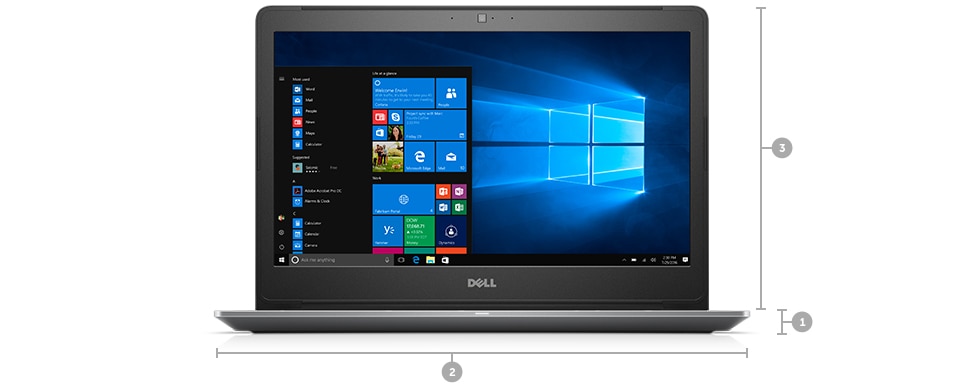 Vostro 14 5000 — размеры и вес