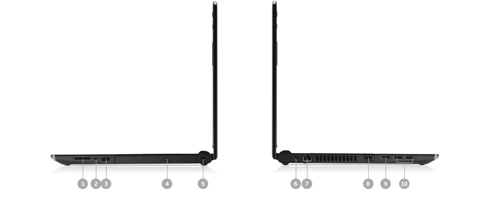 Vostro 15 3000 — порты и разъемы